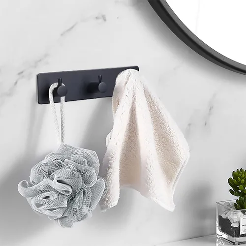 Vista 3 de AXBUS Soporte para llaves montado en la pared, 3 ganchos para decoración de pared, organizador de llaves adhesivo para entrada, cocina, dormitorio