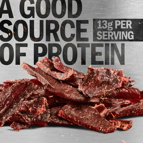 Vista 4 de Jack Link's Carne de res, sin azúcar, aperitivo apto para paleo, sin edulcorantes artificiales, 0.46 oz de proteína y 70 calorías por porción, sin