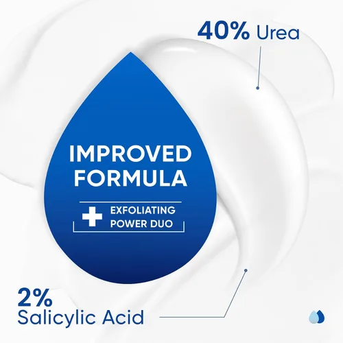 Vista 6 de SKIN ULTIMA Crema de urea 40 porciento más 2% ácido salicílico, 40% crema de urea para pies de máxima potencia, crema de pies para pies secos