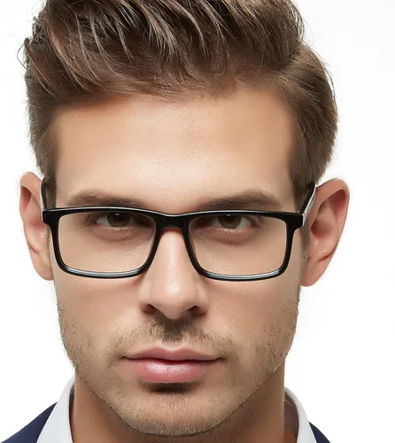 Vista 3 de OCCI CHIARI Mens Rectangle Eyewear Frame Full-Rim Non-prescription Clear Optical Glasses