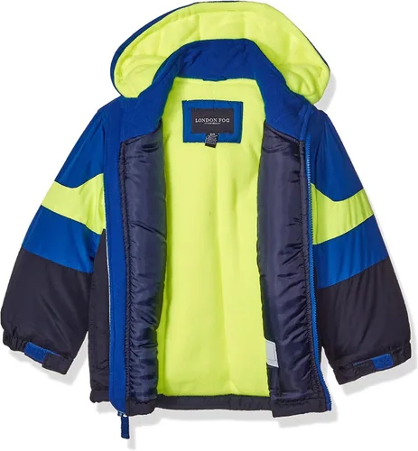 Vista 2 de London Fog - Juego de 2 baberos y chaqueta, diseño de niebla Azul