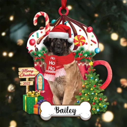 Vista 100 de Amantes de los perros de Navidad – Navidad de perros disponibles para muchos perros Shi Tzu – Adorno con forma personalizada, adorno de Navidad