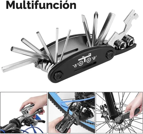 Vista 4 de WOTOW Kit de herramientas para bicicleta, multiherramienta portátil