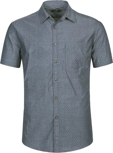 Vista 16 de Camisa de vestir de manga corta para hombre, ajuste regular, con botones, casual, con estampado único Grandes estrellas de la marina