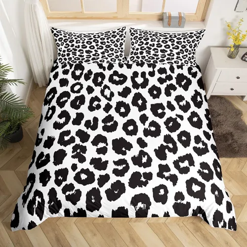 Vista 19 de Juego de ropa de cama de piel de vaca para niños y niñas, funda de edredón con estampado de estrellas de piel de vaca occidental, funda de edredón