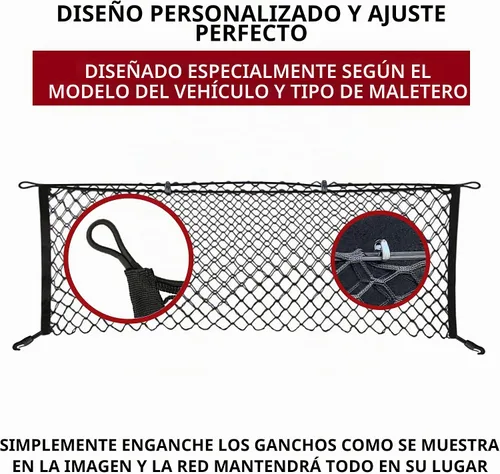 Vista 4 de Red de carga elástica para maletero estilo sobre para Hyundai Palisade 2020-2025 – Organizadores de maletero premium y almacenamiento – Red