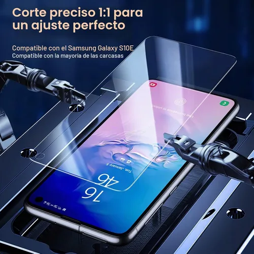 Vista 2 de [Paquete de 4] UniqueMe compatible con Samsung Galaxy S10e Protector de pantalla de vidrio templado, dureza 9H, sin burbujas Vidrio templado