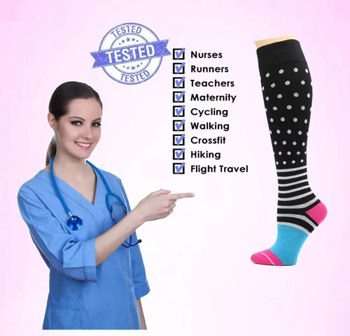 Vista 6 de Dr. Motion 3 pares de calcetines terapéuticos de compresión graduada para mujer