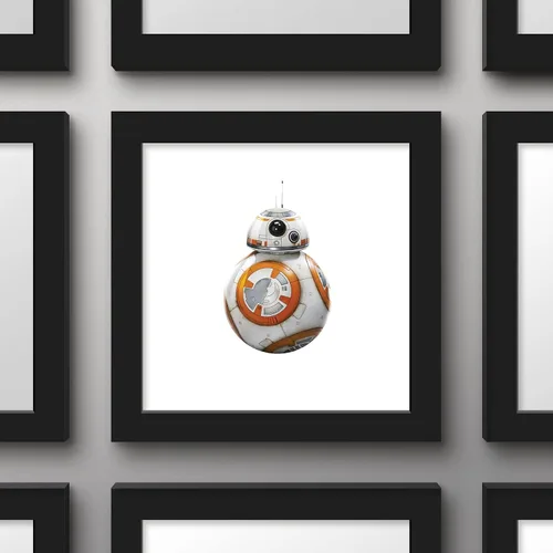 Vista 2 de Trends International Gallery Pops Star Wars: Saga - Póster de pared BB-8, 12 x 12 pulgadas, versión enmarcada en negro
