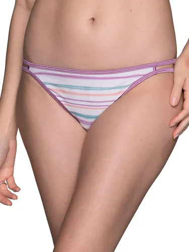 Vista 93 de Vanity Fair Bragas de bikini con tira para mujer, Illumination, con elástico sedoso y ribete de satén Paquete de 3 Negro (Midnight Black)