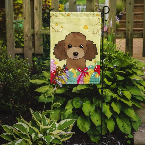 Vista 294 de Caroline's Treasures BB1923GF Bandera decorativa para jardín con diseño de Border Collie, para caza de huevos de Pascua, para jardín, jardín, patio