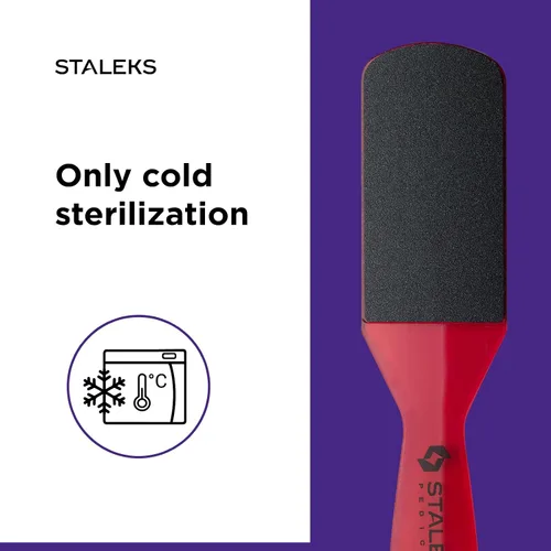 Vista 6 de STALEKS PRO Expert 10 Tipo 2 - Lima de pie de plástico (grano 80/120), herramienta ergonómica de pedicura de doble cara para callos y piel