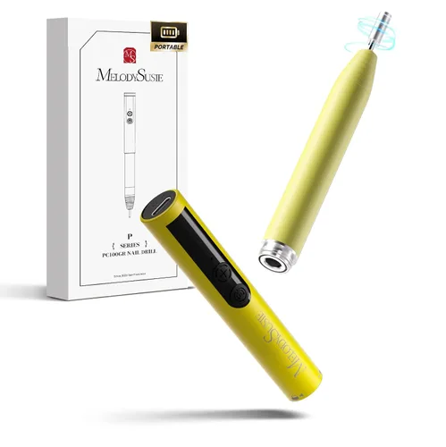 Vista 9 de MelodySusie PocketNail Taladro de Uñas Modular Inalámbrico en Forma de Bolígrafo, PC100GR 20000RPM Lima Eléctrica Delgada Portátil Recargable