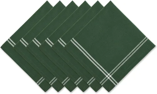 Vista 14 de DII - Servilletas para mesa estilo rústico, colección con rayas estilo francés, 20 x 20 pulgadas, color azul cambray, 6