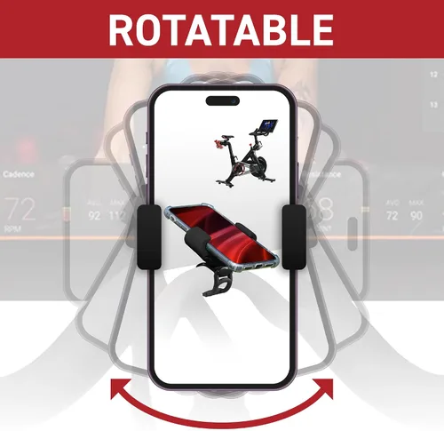 Vista 3 de Soporte de teléfono de silicona mejorado compatible con accesorios de bicicleta Peloton - Soporte para teléfono celular para bicicleta de ejercicio