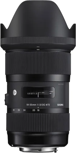 Vista 10 de Lente Sigma F1.8 Art DC HSM de 18 a 35 mm para Canon, negro (210101)