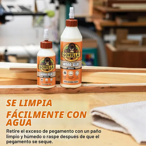 Vista 7 de Gorilla Pegamento para madera, botella de 18 onzas, color madera natural, (paquete de 1)