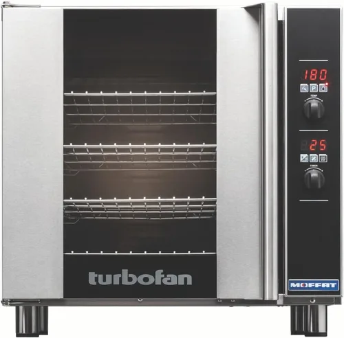 Vista 10 de Moffat Turbofan E33 - Hornos de convección eléctricos de encimera de tamaño completo con soporte, doble pila con ruedas, control digital, 208