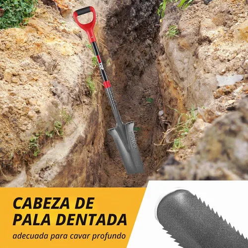 Vista 5 de Pala de drenaje para jardín, pala para excavar, 44 pulgadas