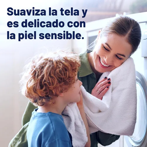 Vista 2 de Suavizante líquido para telas Downy Free & Gentle, 44 fl oz, 60 cargas, hipoalergénico, acondicionador de tela líquido apto para pieles sensibles