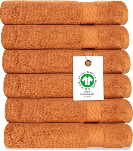 Vista 27 de Toalla de baño de felpa de algodón orgánico de lujo Certificado GOTS y OEKO-TEX Toallas de calidad hotelera premium Tecnología Feather Touch