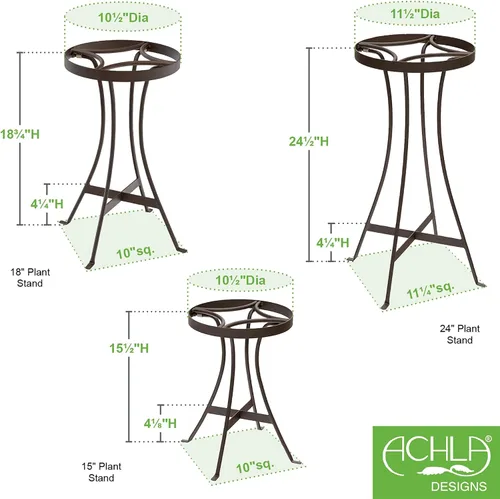 Vista 8 de Soporte para plantas Tara de 24" de alto