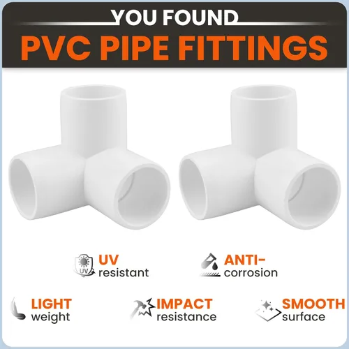 Vista 3 de SDTC Tech Conector de tubo de grado de muebles de codo de PVC de 3 vías de 1 pulgada Marco de almacenamiento de estructura de soporte de jardín