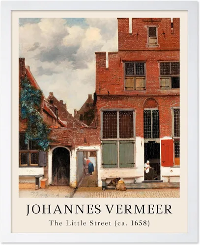 Vista 19 de Poster Master Póster vintage Johannes Vermeer – Impresión de pintura de vista retro de Delft – Vista del arte de Delft – Regalo para hombres