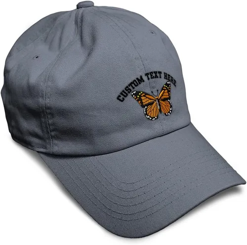 Vista 44 de Gorra de béisbol suave con diseño de mariposa monarca, con insectos, bordado de mariposa, de algodón, para hombres y mujeres