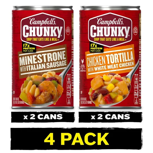 Vista 3 de Paquete de 4 sopas gruesas Campbell's Chunky Sopas, latas de 18.8 onzas