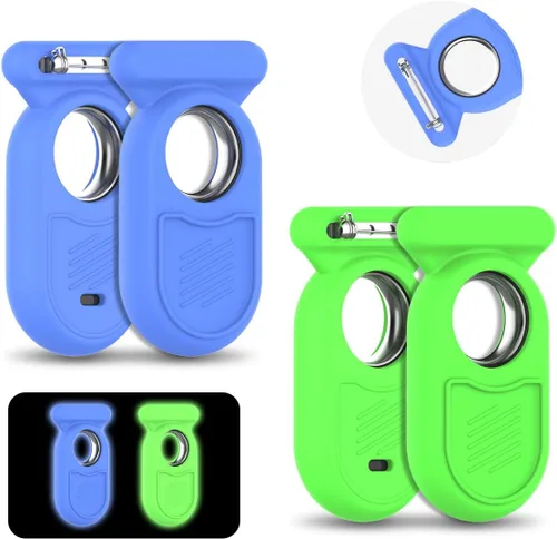 Vista 9 de Funda para Galaxy SmartTag2 con pasador invisible, funda protectora completa de silicona suave antideslizante para Samsung Galaxy Smart Tag 2