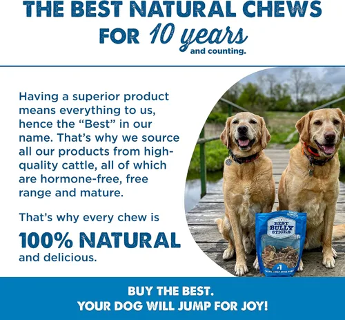 Vista 5 de Dulce para perros Best Bully Sticks, todos los dulces de carne natural para perros