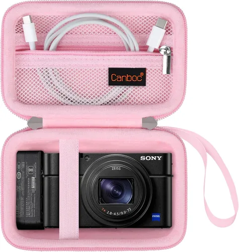 Vista 11 de Canboc Funda de transporte para cámara digital compacta Sony RX100 VII/ RX100 VI/ RX100 V/ RX100 IV/ RX100 III, bolsa para cámara de vlogging tipo