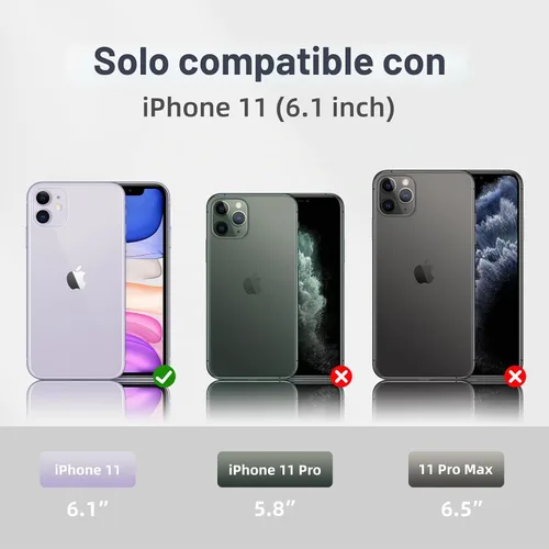 Vista 7 de Funda de silicona líquida compatible con iPhone 11, color coral