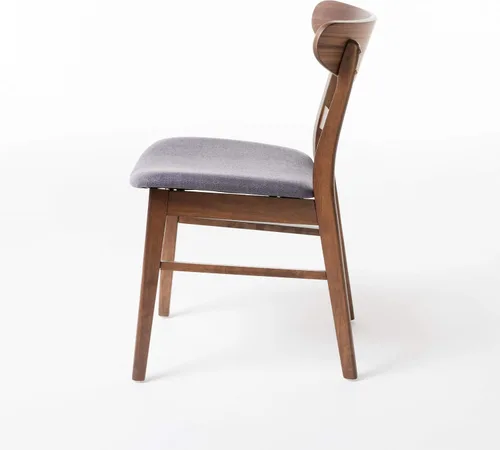 Vista 7 de Christopher Knight Home Idalia - Juego de 2 sillas de comedor, acabado gris oscuro / nogal