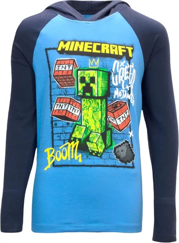 Vista 4 de Minecraft Camiseta con capucha de manga larga para niños