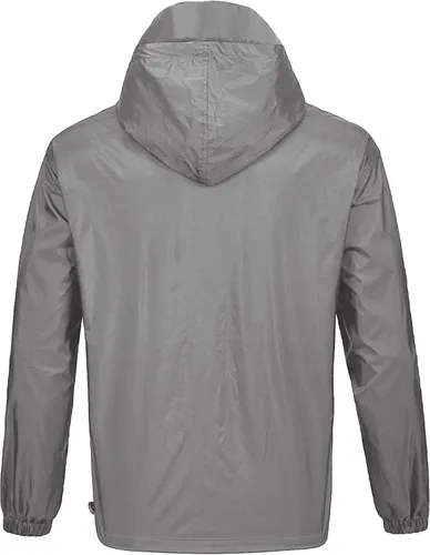 Vista 3 de SWISSWELL - Chaqueta impermeable rompe vientos para hombre, ligera, con capucha