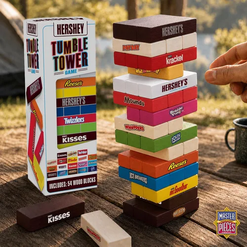 Vista 5 de Masterpieces Family Games – Hershey's Wood Block Tumble Tower – Producto