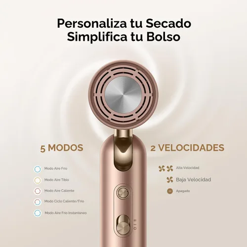 Vista 10 de Dreame Secador de pelo Pocket Pro, secador de pelo de viaje de doble voltaje con difusor, soplador de pelo iónico profesional de alta velocidad