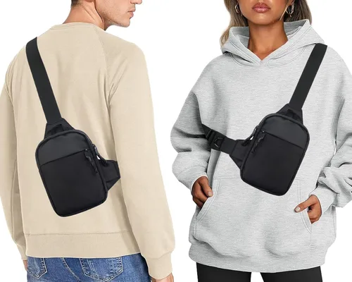 Vista 7 de Mini bolso bandolera para hombres y mujeres, bolso cruzado pequeño impermeable para teléfono, riñoneras, bolsa de bolsillo personal, mochila