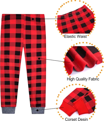 Vista 5 de Conjunto de pijama de Navidad a juego para la familia, conjunto de pijama de Navidad de algodón