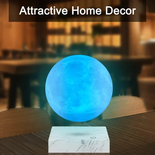 Vista 5 de Lámpara de luna con impresión 3D, lámparas de luz de luna levitante magnética para el hogar, decoración de oficina, regalo creativo, tiene 16