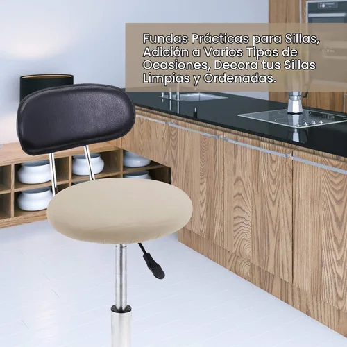 Vista 7 de Tatuo Fundas de asiento de taburete de bar redondas, fundas de cojín lavables, fundas elásticas para sillas de bar para sillas de 14 a 17 pulgadas