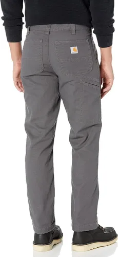 Vista 2 de Carhartt - Pantalón de trabajo para hombre, con forro de franela, resistente y ajuste relajado