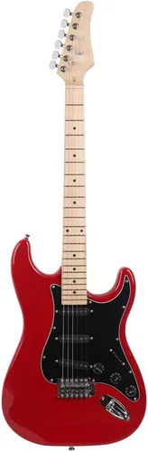 Vista 2 de Vasitelan - Guitarra eléctrica de 39 pulgadas, kit completo de iniciación Rojo