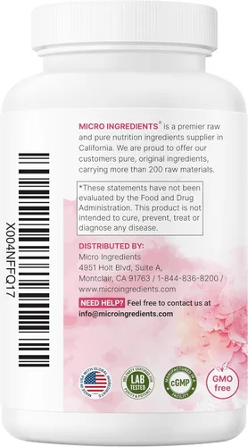 Vista 7 de Myo-inositol y D-Chiro Inositol 2,050 mg 240 cápsulas vegetales + vitamina C, folato, DIM y CoQ10 Suplemento de inositol para mujeres