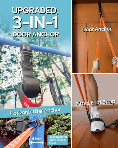 Vista 2 de Sozzy Door Anchor for Resistance Bands, Home Workout Equipment, Heavy Duty and Secure Design for Suspension Training, Rehab & Physical Therapy Ready