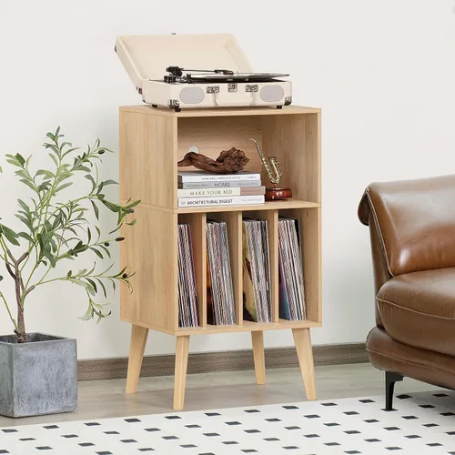 Vista 12 de Lerliuo - Soporte para tocadiscos, soporte para tocadiscos negro con capacidad para hasta 160 álbumes