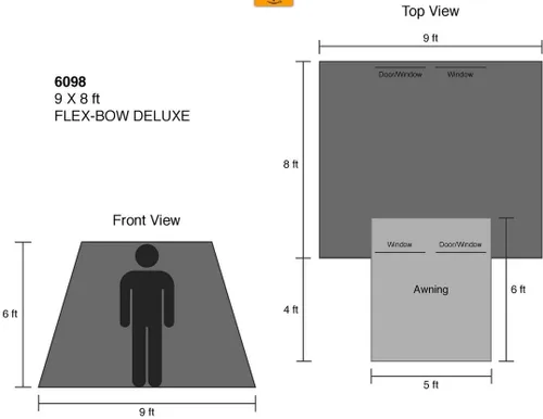 Vista 3 de Flex-Bow Deluxe Canvas Camping Tents