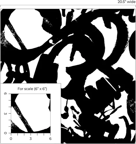 Vista 8 de NextWall Inkblot - Papel tapiz abstracto para despegar y pegar (ónix)